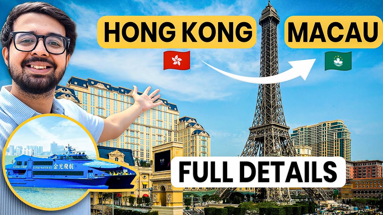 Hong Kong to Macau Ferry Complete Guide + Parisian Macau Hotel Tour | Las Vegas Style in Asia!