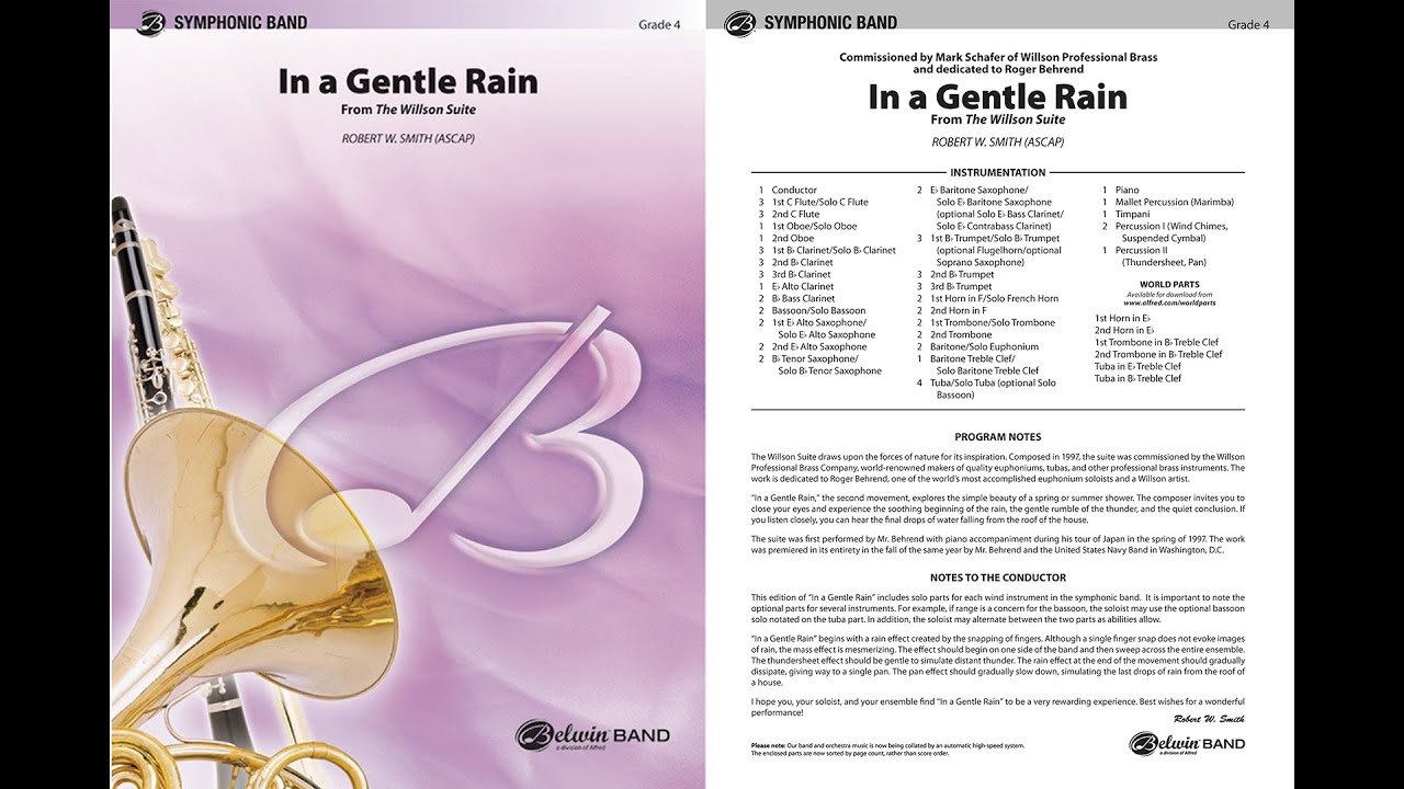 In a Gentle Rain, by Robert W. Smith – Score & Sound