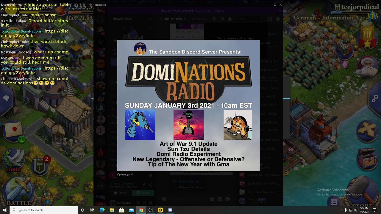 dominations gameplay!!!! Happy New Year!