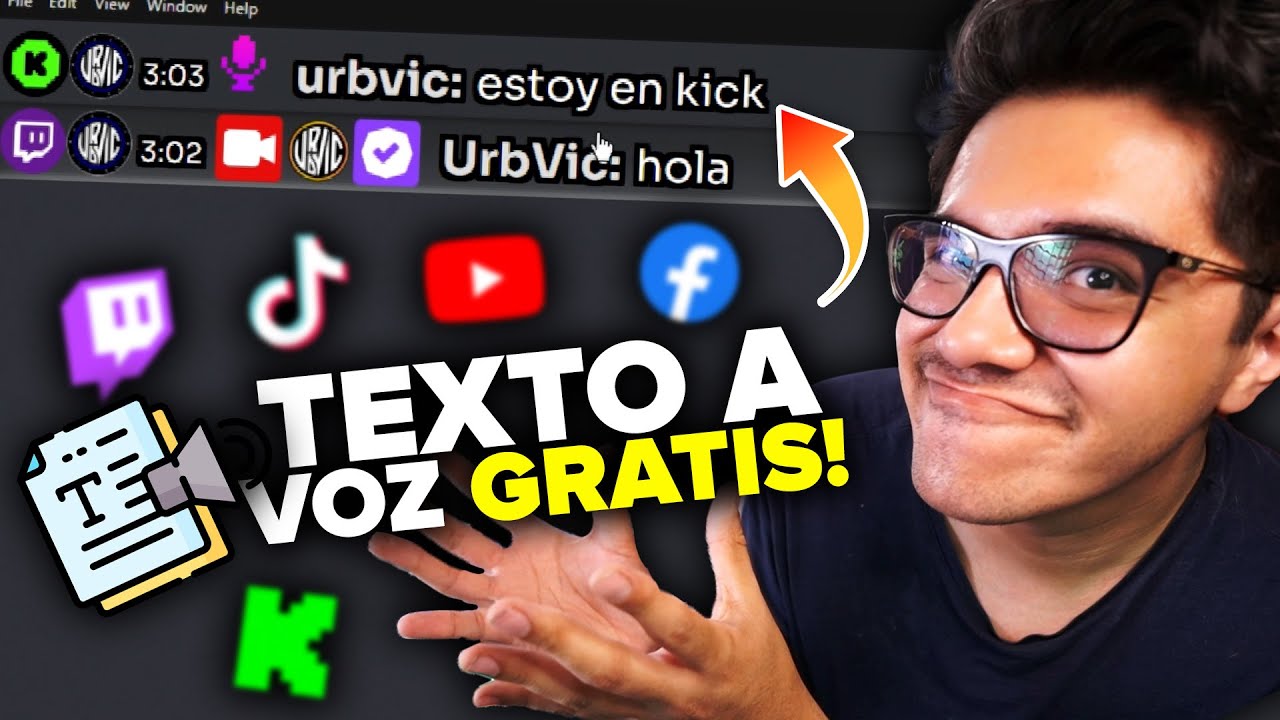 TEXTO A VOZ PARA TIKTOK, TWITCH, KICK, YOUTUBE, FACEBOOK, DONDE SEA! | Tutorial Social Stream ninja