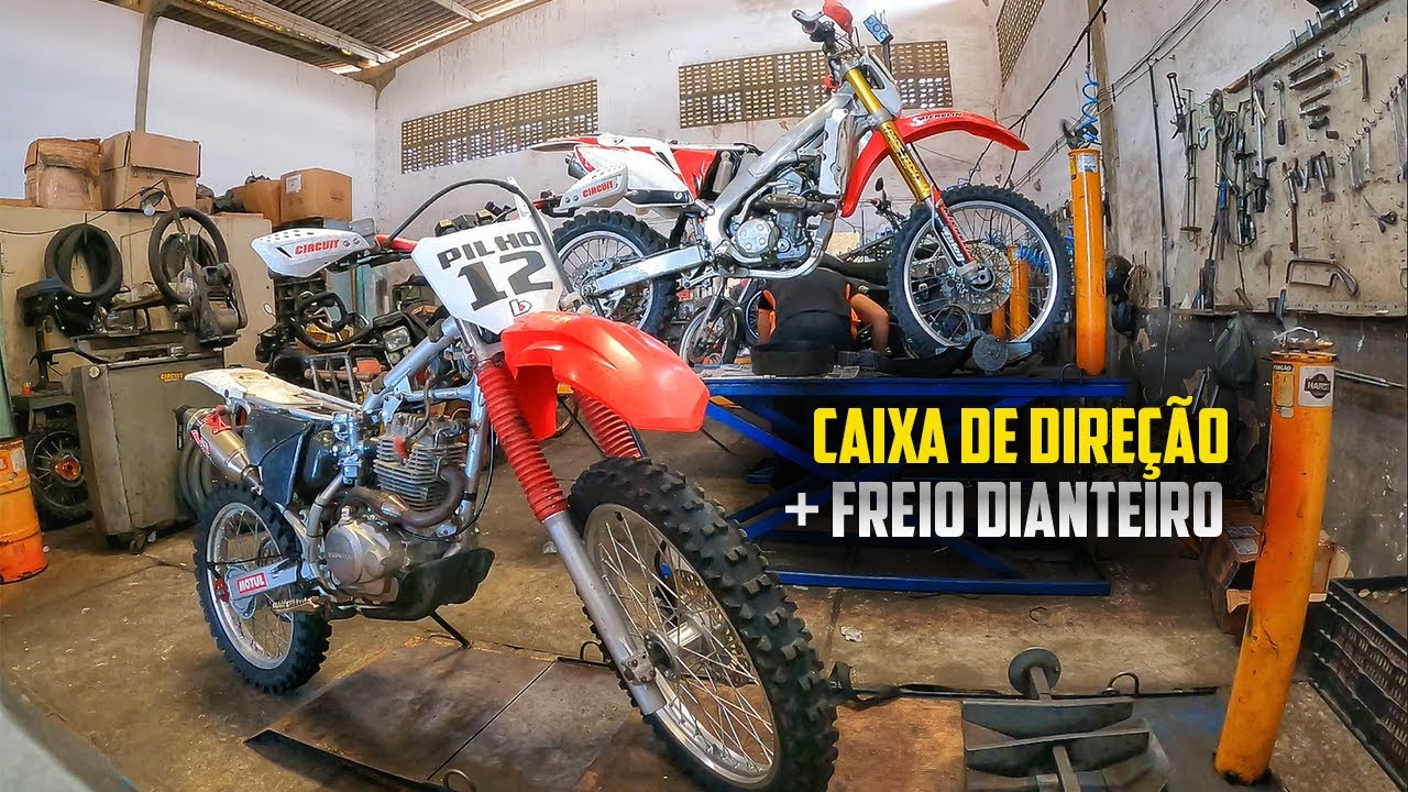 CRF 230 TROCA DE CAIXA DE DIREÇÃO E FREIO DIANTEIRO - REVISÃO CRF 230 - PARTE 4