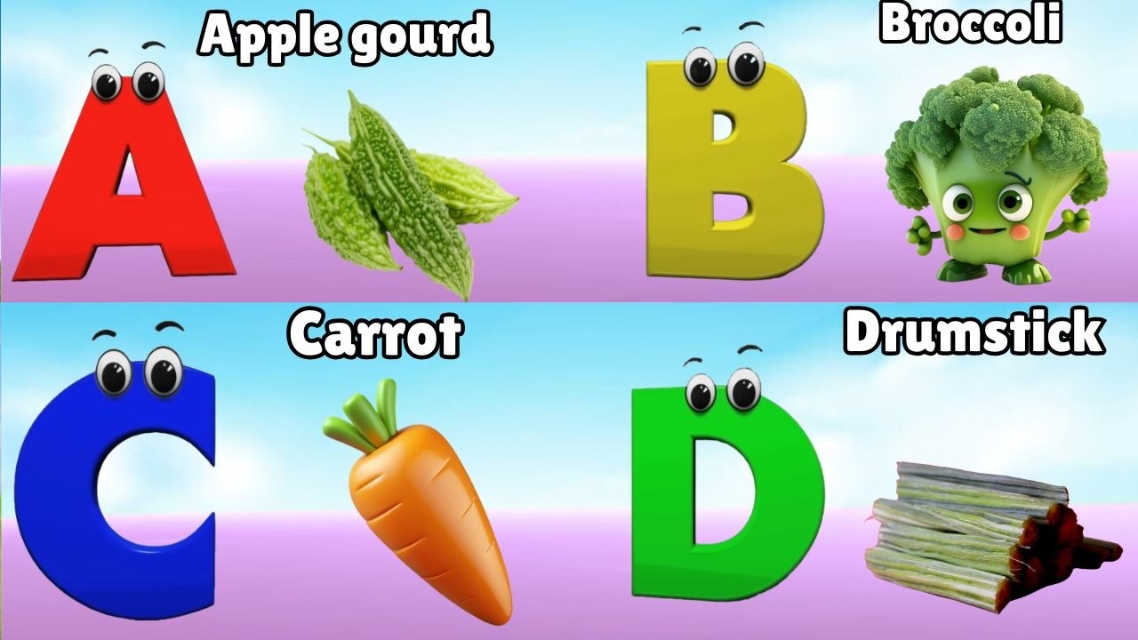 Vegetables ABC Song | Vegetables Alphabet Song | Phonics for Kids | Baby | Alphabet Letters