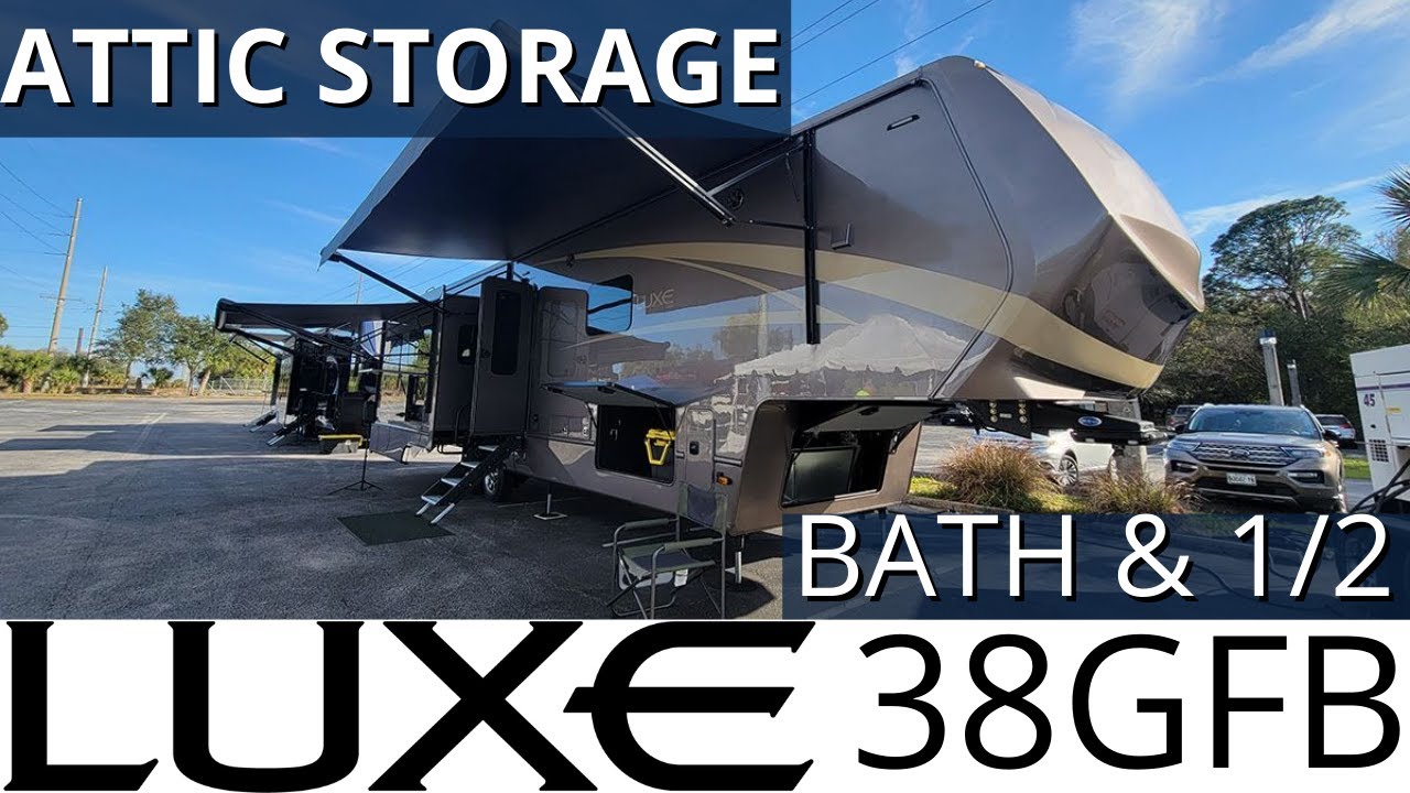 Luxe 38GFB Gold Fifth Wheel Floor Plan and Walk Through