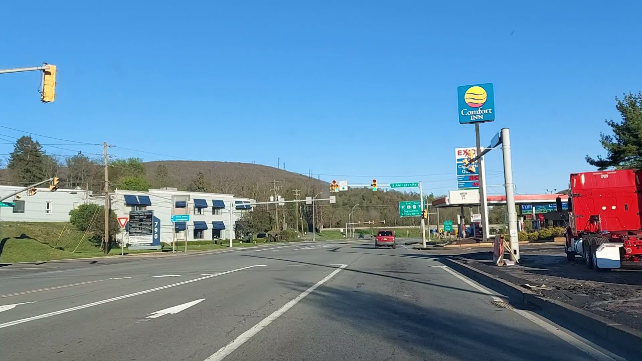 Driving from South Abington to Archbald, Pennsylvania
