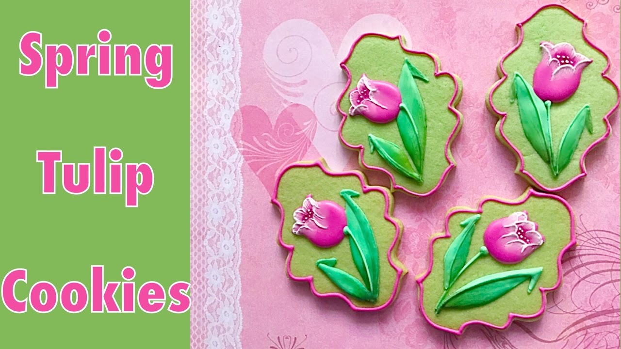 How to make tulip cookies.🌷🌷🌷