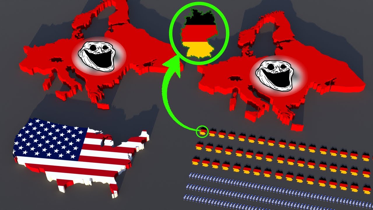 Countries Size Comparison VS WWII Germany