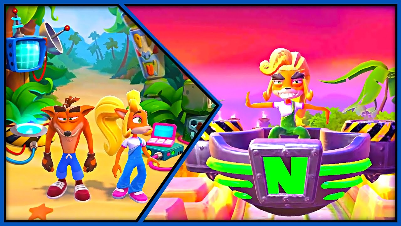 Crash On The Run - All Bosses Fake Coco & Her Gang (Updated New Look) 4K
