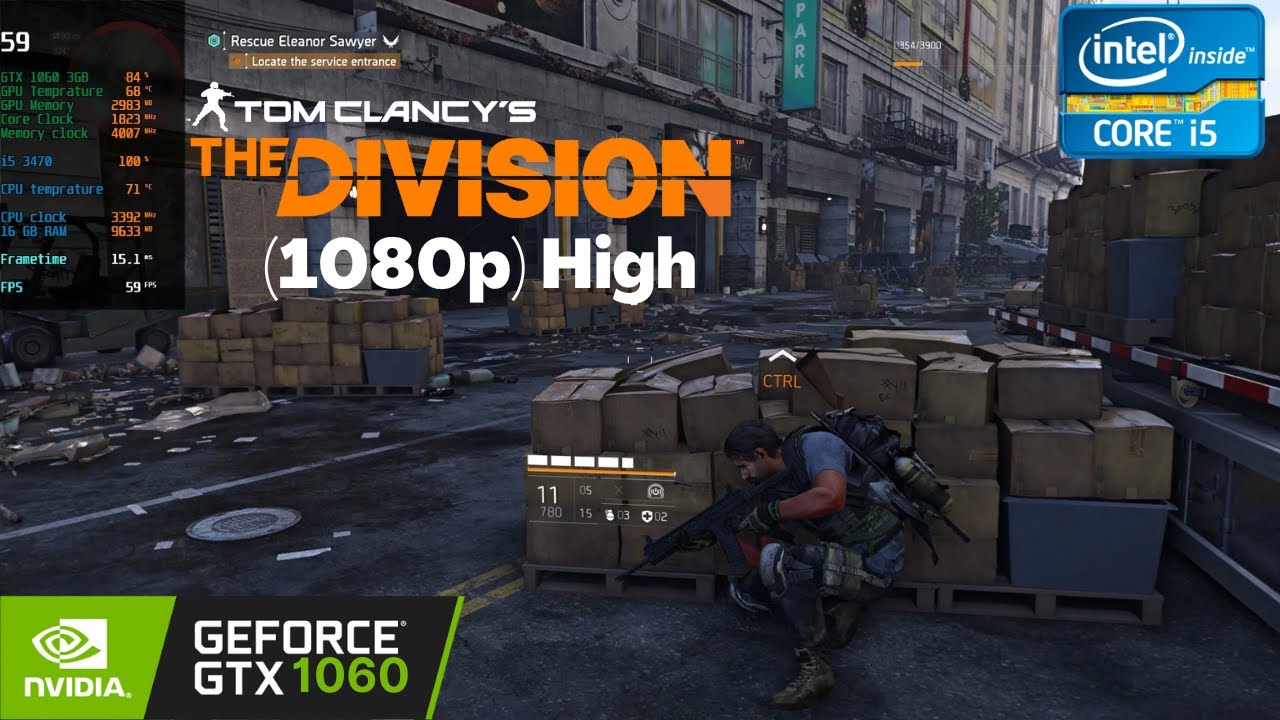 GTX 1060 3GB | Tom Clancy's The Division 2 |  High| Core i5-3470 -12GB RAM