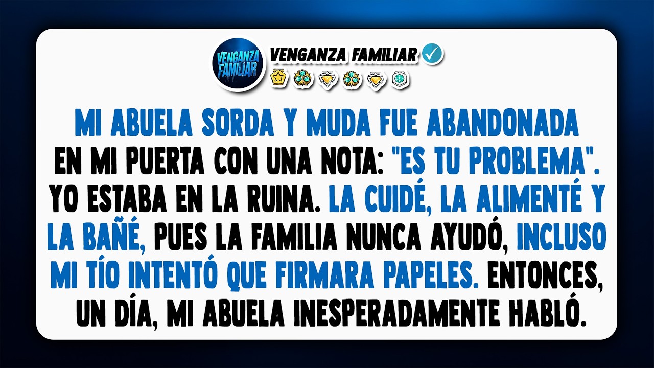 Mi familia me dejó a mi abuela muda mientras yo estaba sin dinero. Todo cambió.