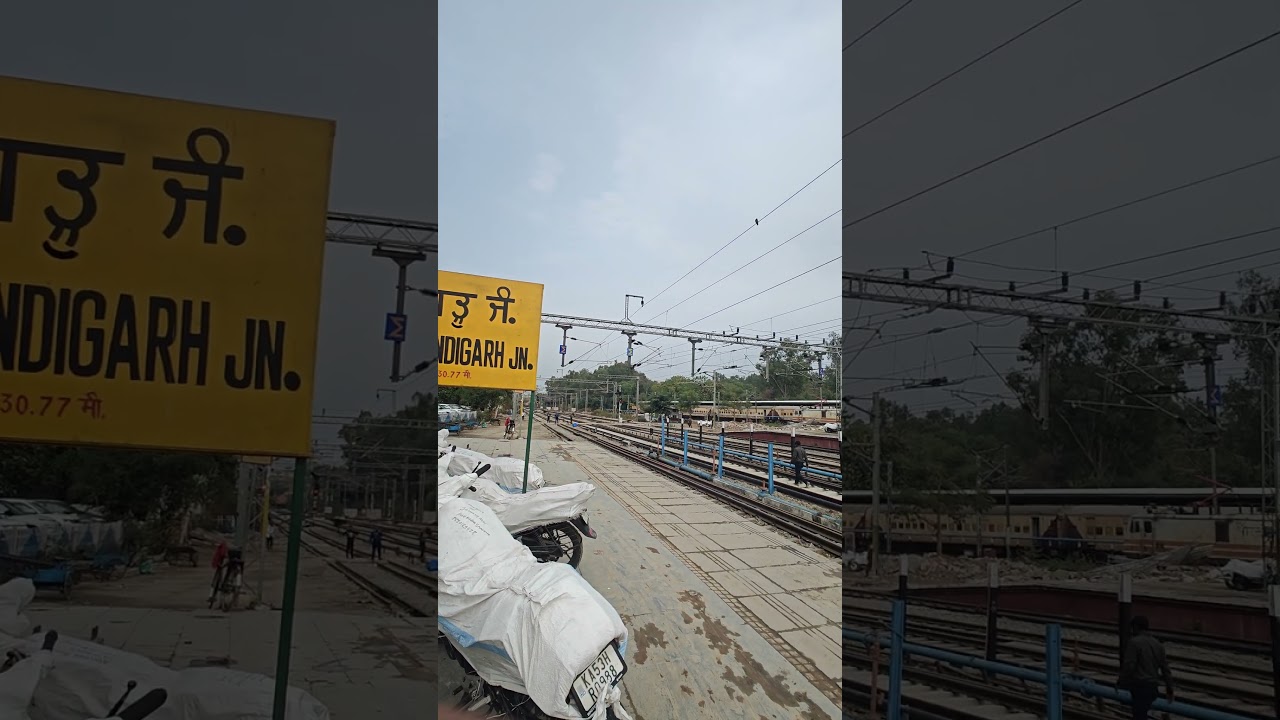 Chandigarh junction, railway station #indianrailways #railway #station #train #trains