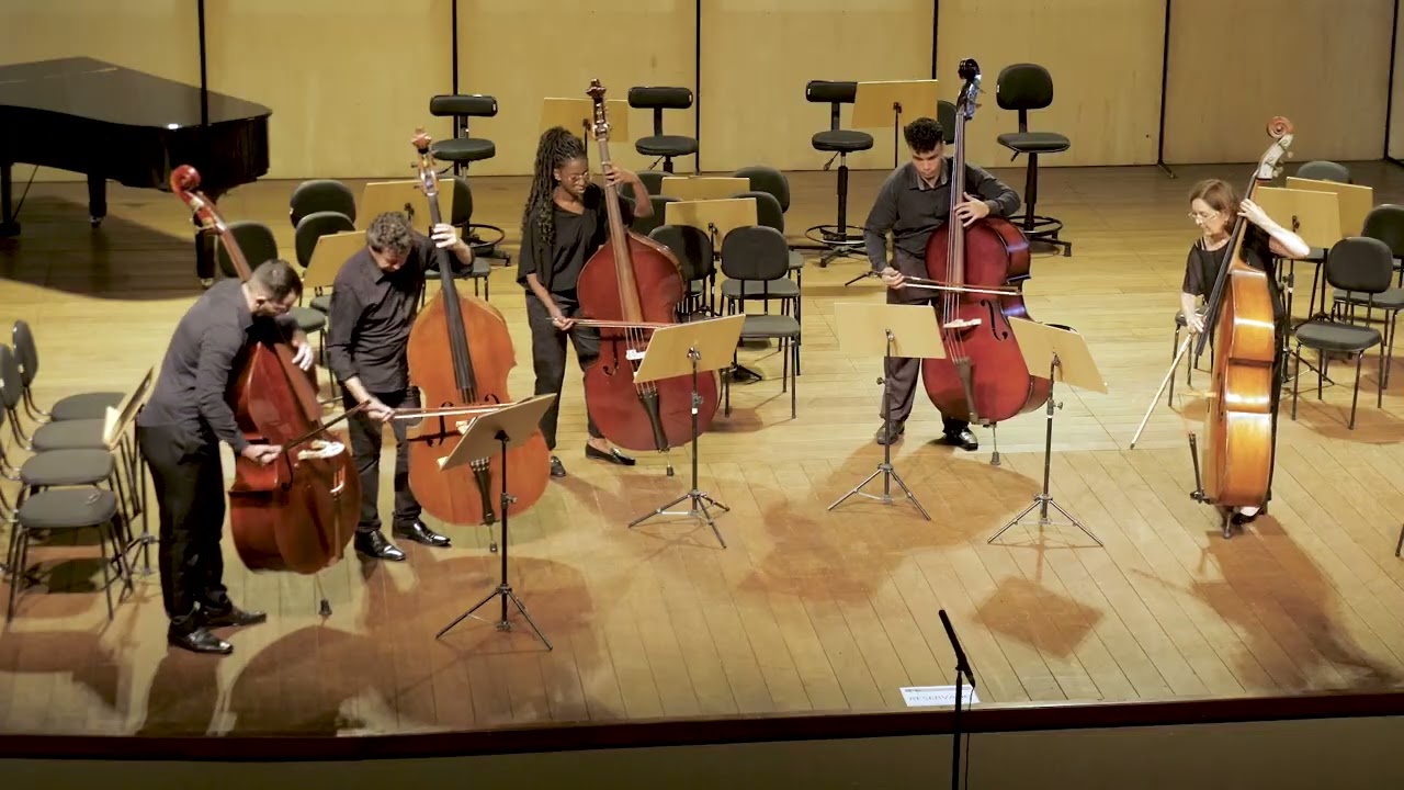 Classe de Contrabaixo do 27° Festival Música nas Montanhas 