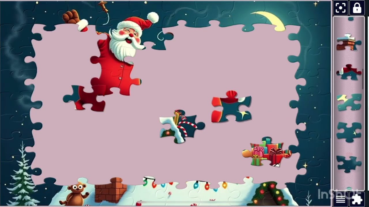 Wait for it... Santa's grand entrance! 🎄🎁//#jigsawpuzzle//jigsawpuzzlejourney//jigsawpuzzleart