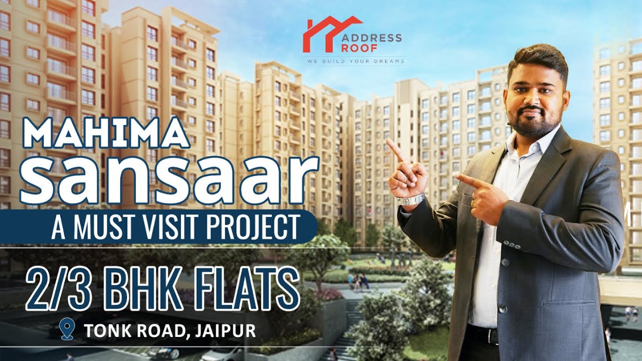 Luxurious 2 & 3 BHK Luxury Apartments with 16+ amenities  in #jaipur | Mahima Sansaar | Mahima Group