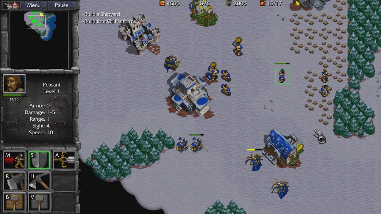 Warcraft 2 Remastered: Humans Mission 3: Southshore [No Commentary]