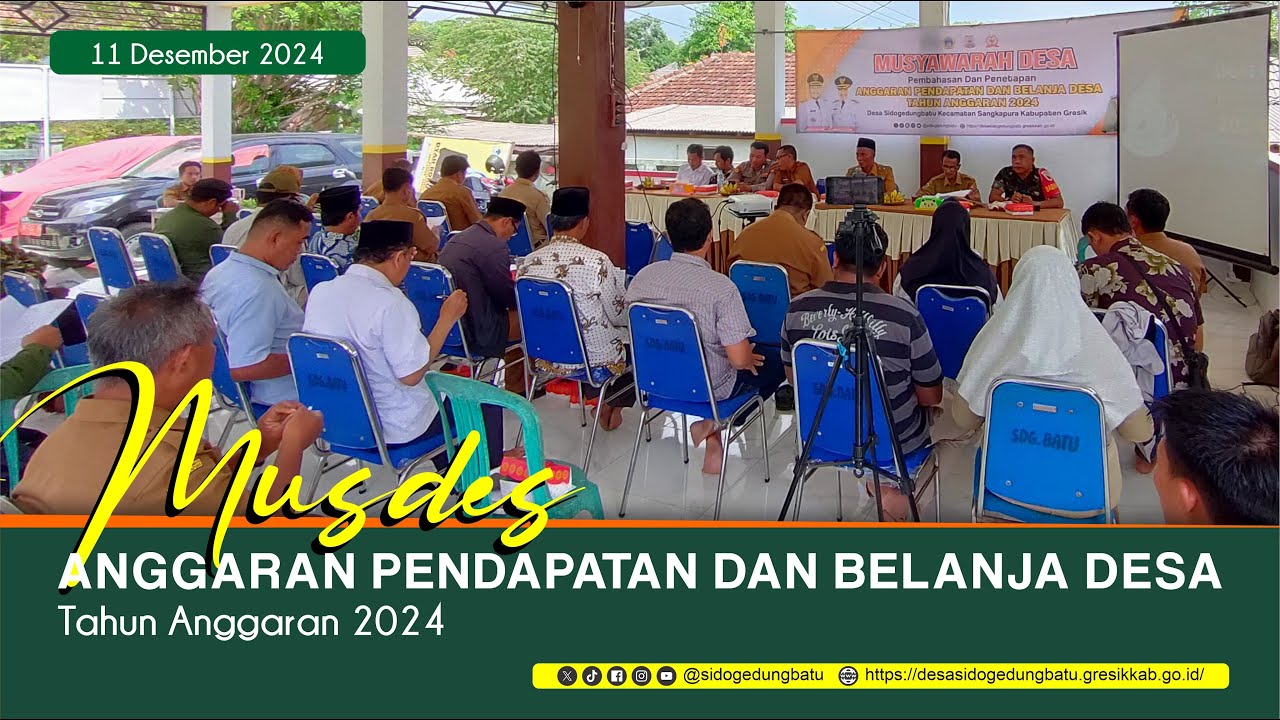 Musyawarah Desa Tentang Pembahasan Dan Penetapan APBDes Tahun Anggaran 2024 | Desa Sidogedungbatu