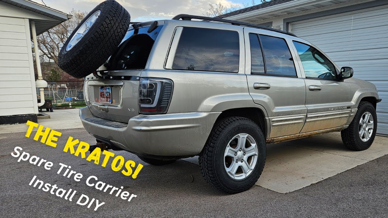 DIY Spare Tire Carrier Install | HK Offroad Kratos on Jeep WJ Grand Cherokee