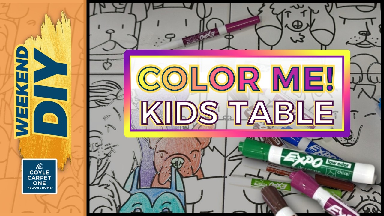 Color Me!  DIY Kid's Coloring & Craft Table