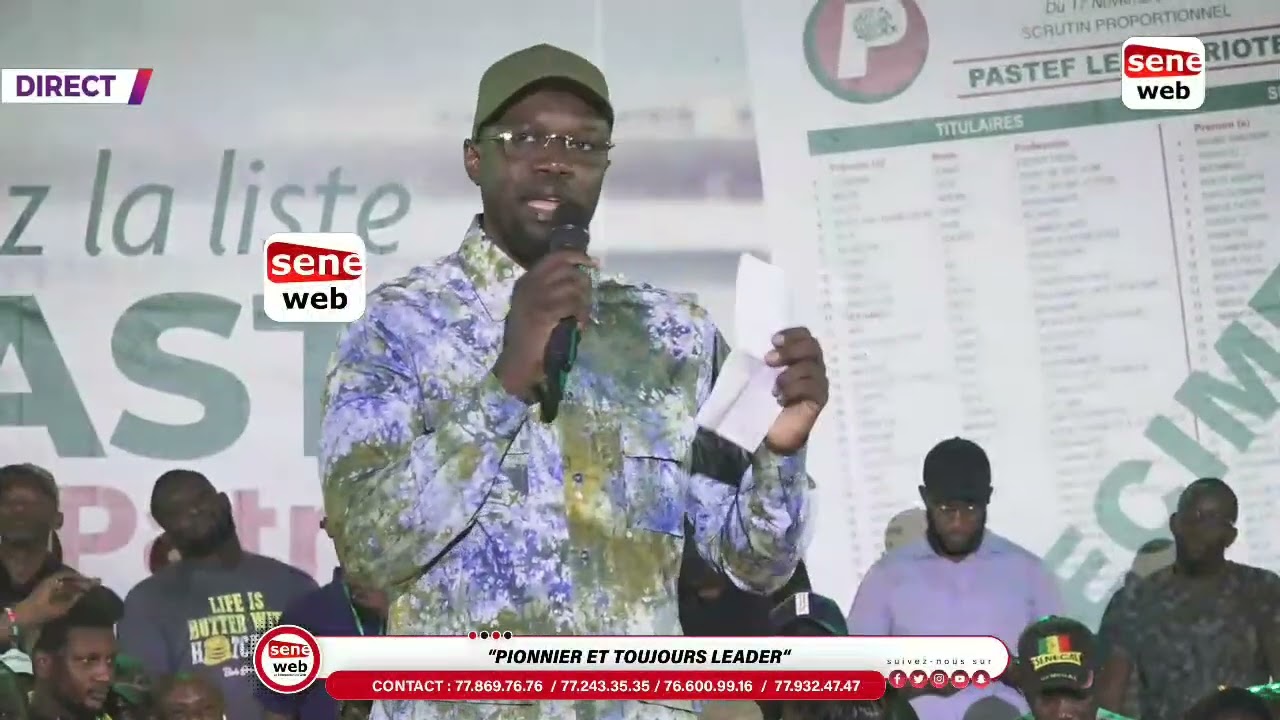 Revivez le discours de Ousmane Sonko à Kaolack