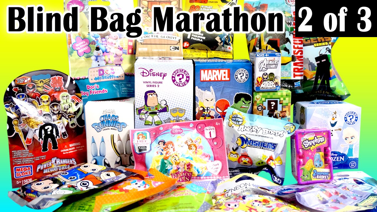 Surprise Blind Bag Marathon 9 - Part2 - Tokidoki Neon Star, Disney Frozen, Shopkins Season and MORE!