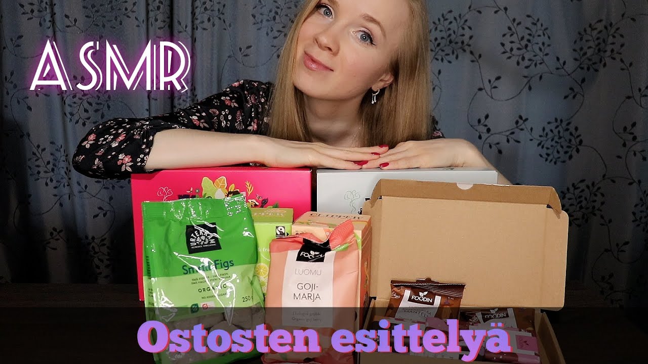 ASMR SUOMI Ruokaostokset 🛒Ostosten Esittelyä & Höpöttelyä😋🍵🫐