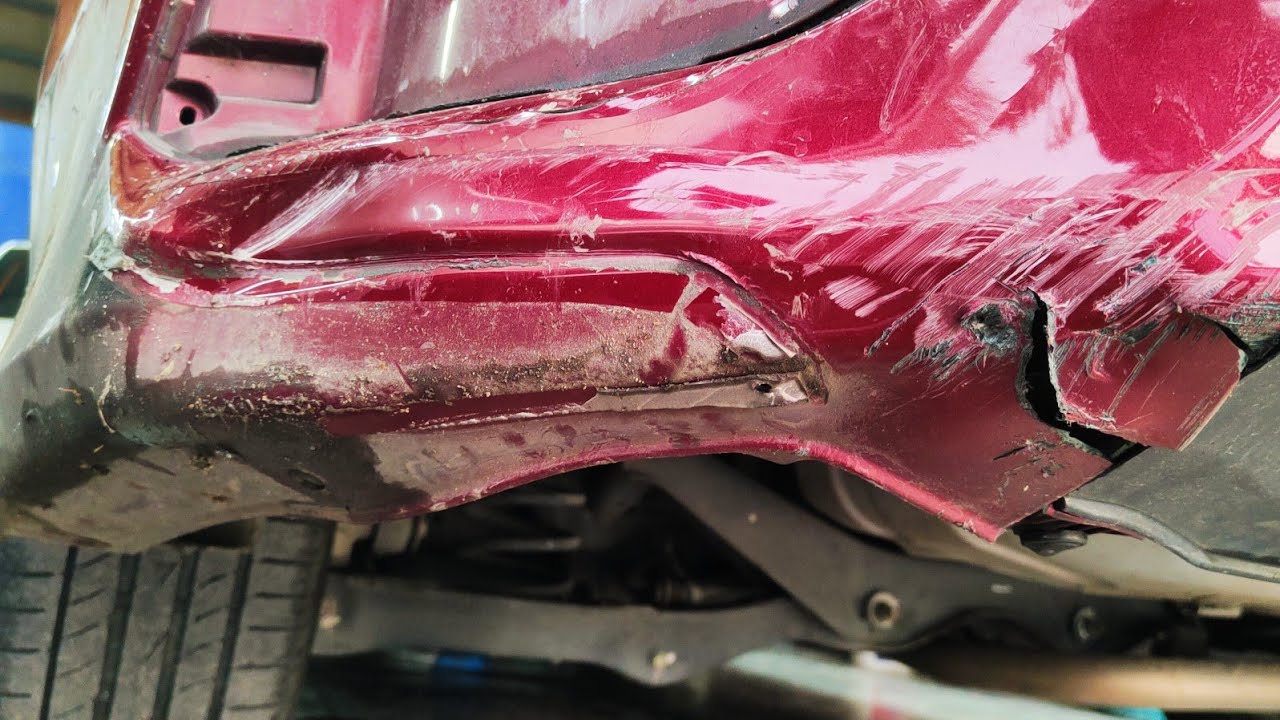 How to repair crack bumper and spray....