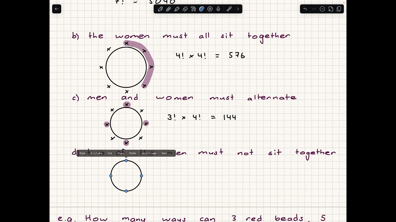 Arrangements in a Circle