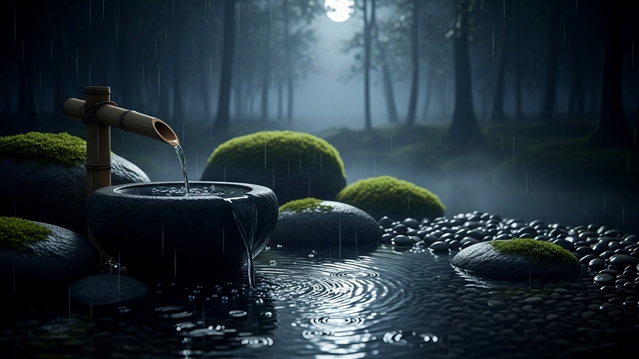 30 Min Relaxing Piano & Rain 🌙 Deep Rest Music