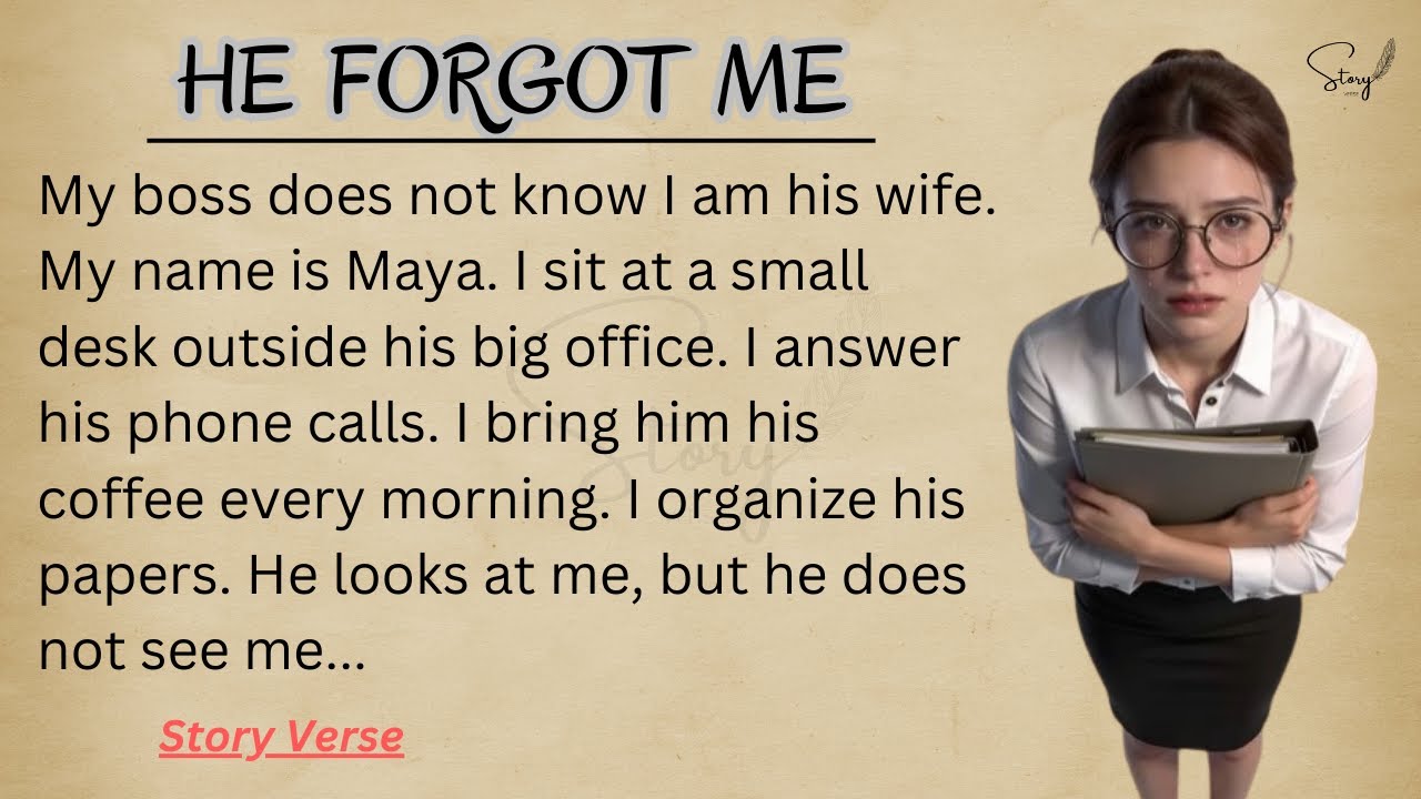 My Boss Doesn't Know I'm His Wife ✅ English Listening Story (A1-A2 Level) 💔