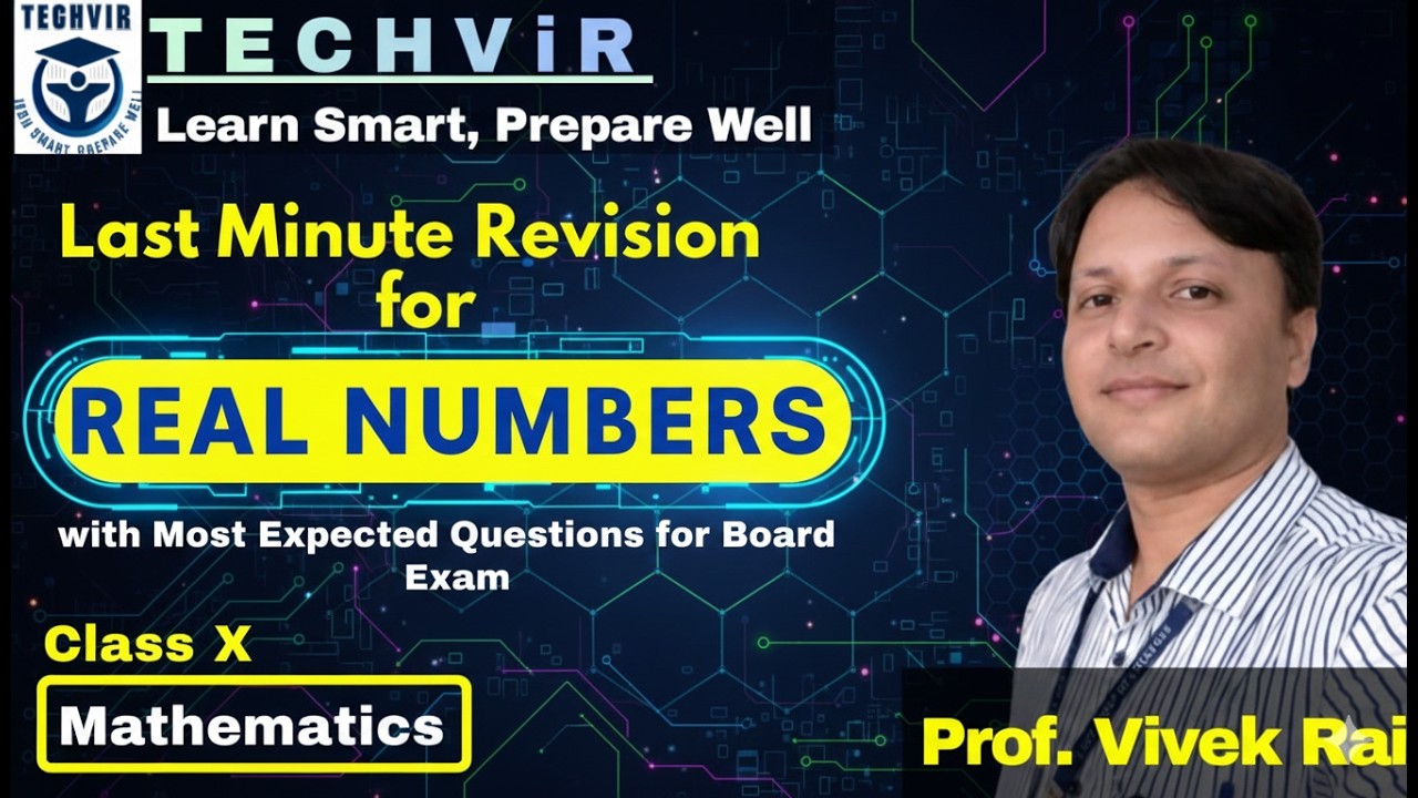 Class 10 Maths: REAL NUMBERS in 30 Mins! | Last Minute Revision for CBSE Board Exam 2026 | Part 1/14