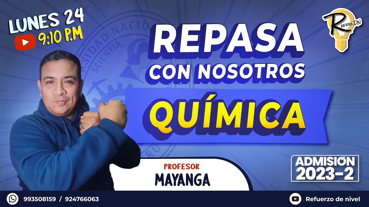 #REPASACONNOSOTROS QUÍMICA -UNI 2023- 2