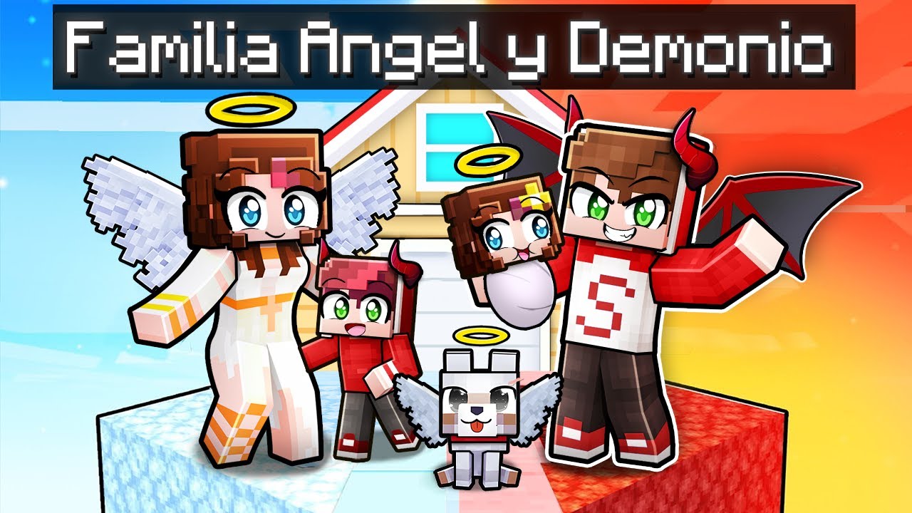 ¡La FAMILIA de ANGEL/DEMONIO en MINECRAFT! 😈👶 Sparta356