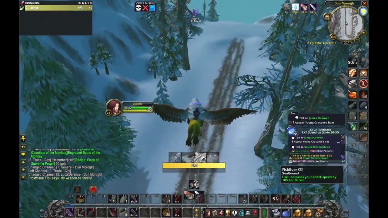 WoW Vanilla Rogue Leveling Wetlands into Darkshire
