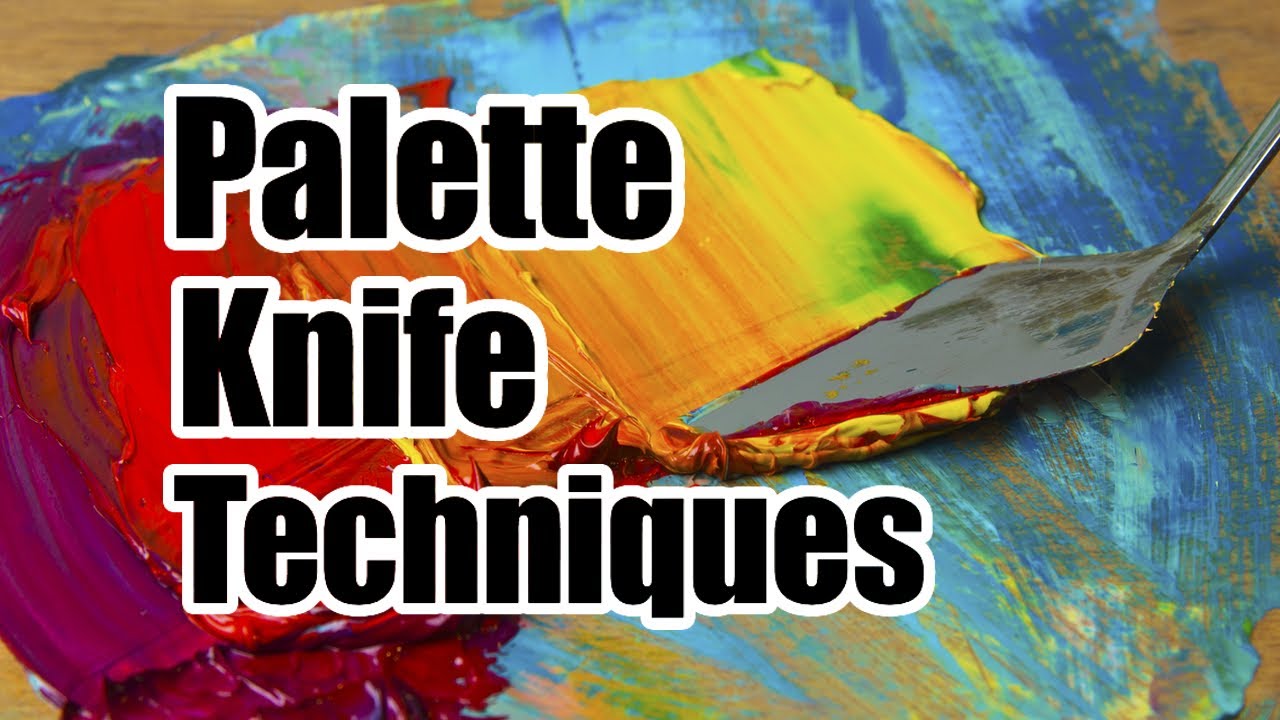 How to use a Palette Knife  🌟🎨 How to paint acrylic techniques  for beginners: Paint Night at Home