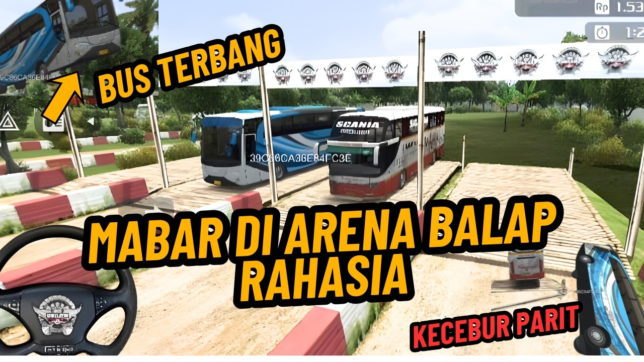 KETEMU SIRKUIT RAHASIA DI BUSSID!! MABAR BALAP BUS JADI KACAU| BUS SIMULATOR INDONESIA