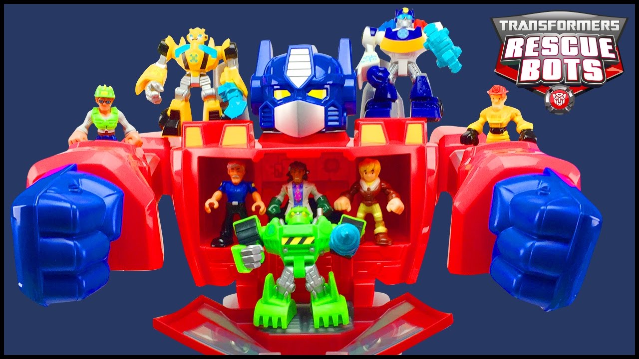 Playskool Heroes Transformers Rescue Bots Epic Optimus Prime Figure Bumblebee Boulder Chase Heatwave