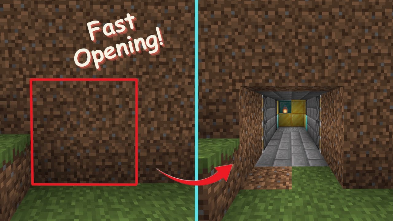 How to make the BEST 2x2 FLUSH PISTON DOOR in Minecraft Bedrock