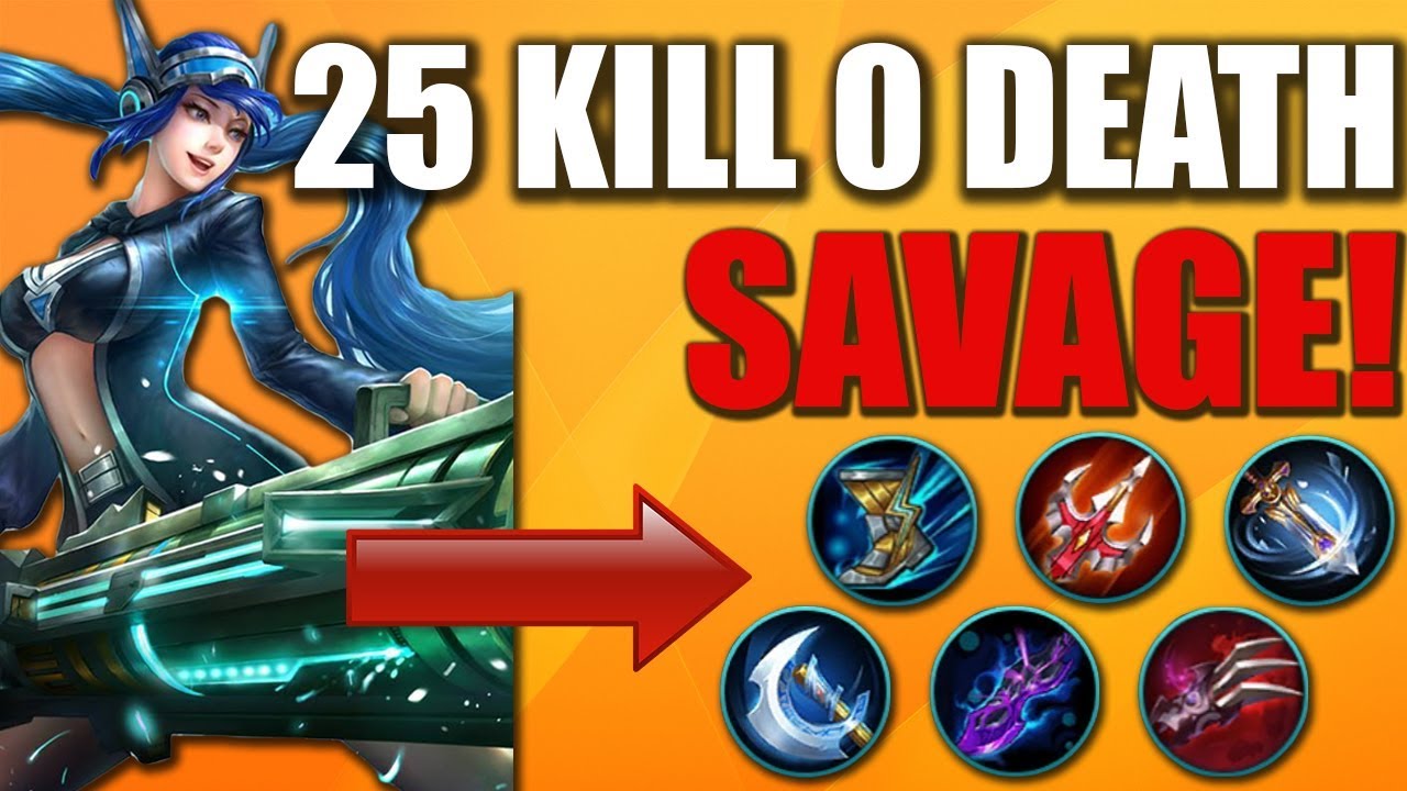 MOBILE LEGENDS LAYLA SAVAGE 25 KILL 0 DEATH! 2 KILL PER MIN! BEST BUILD EVER! MUST WATCH!