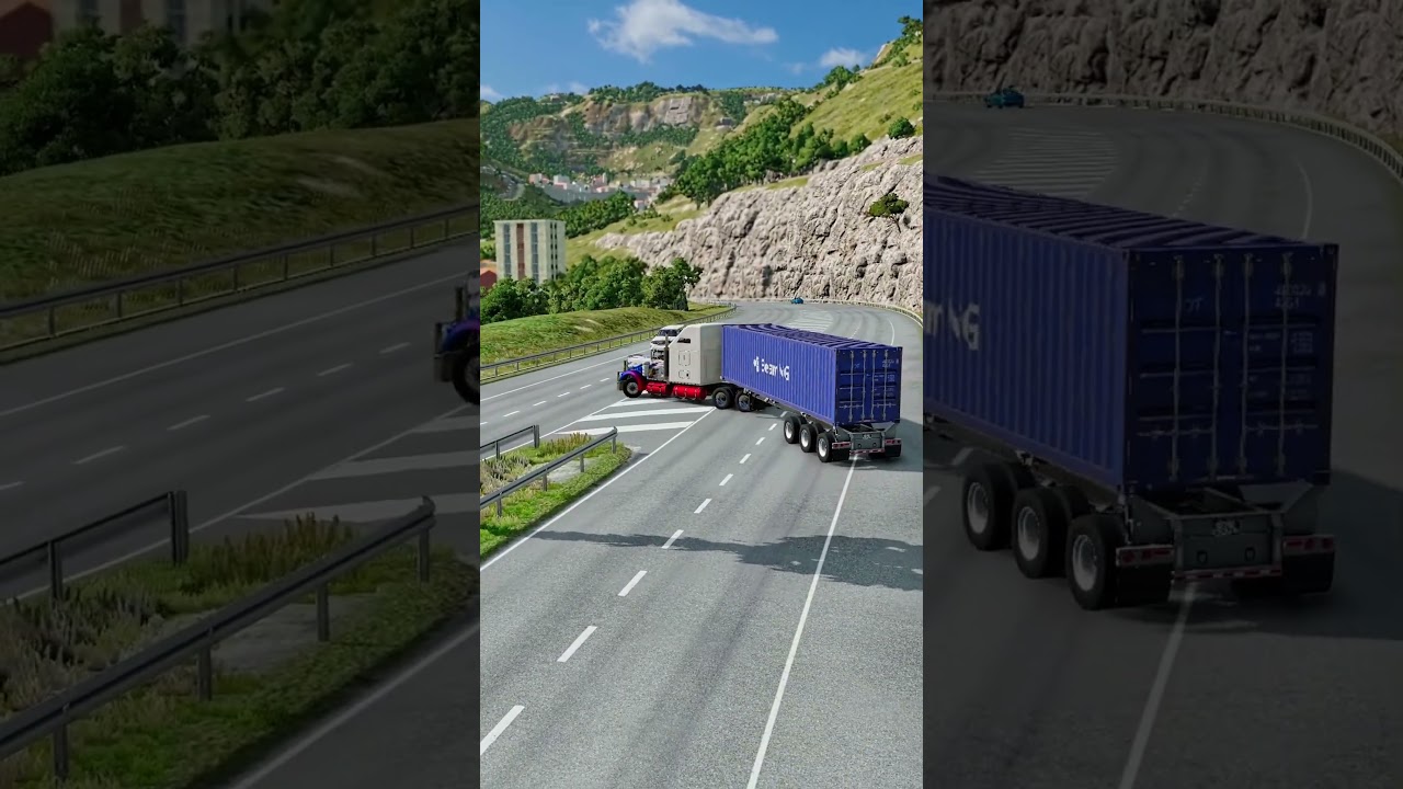 Highway Truck U-Turn Crash