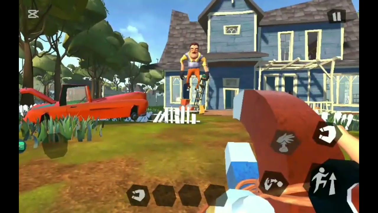 I have to rescue a boy 👦 hello neighbor act 1. 