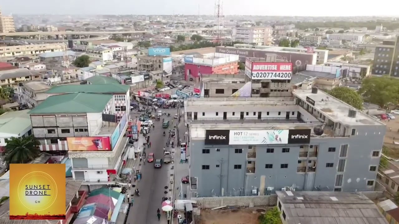 Ghana 🇬🇭 Accra Kokomlemle - Circle Aerial via Drone #ghana #accra #theseekerghana #diy #circle
