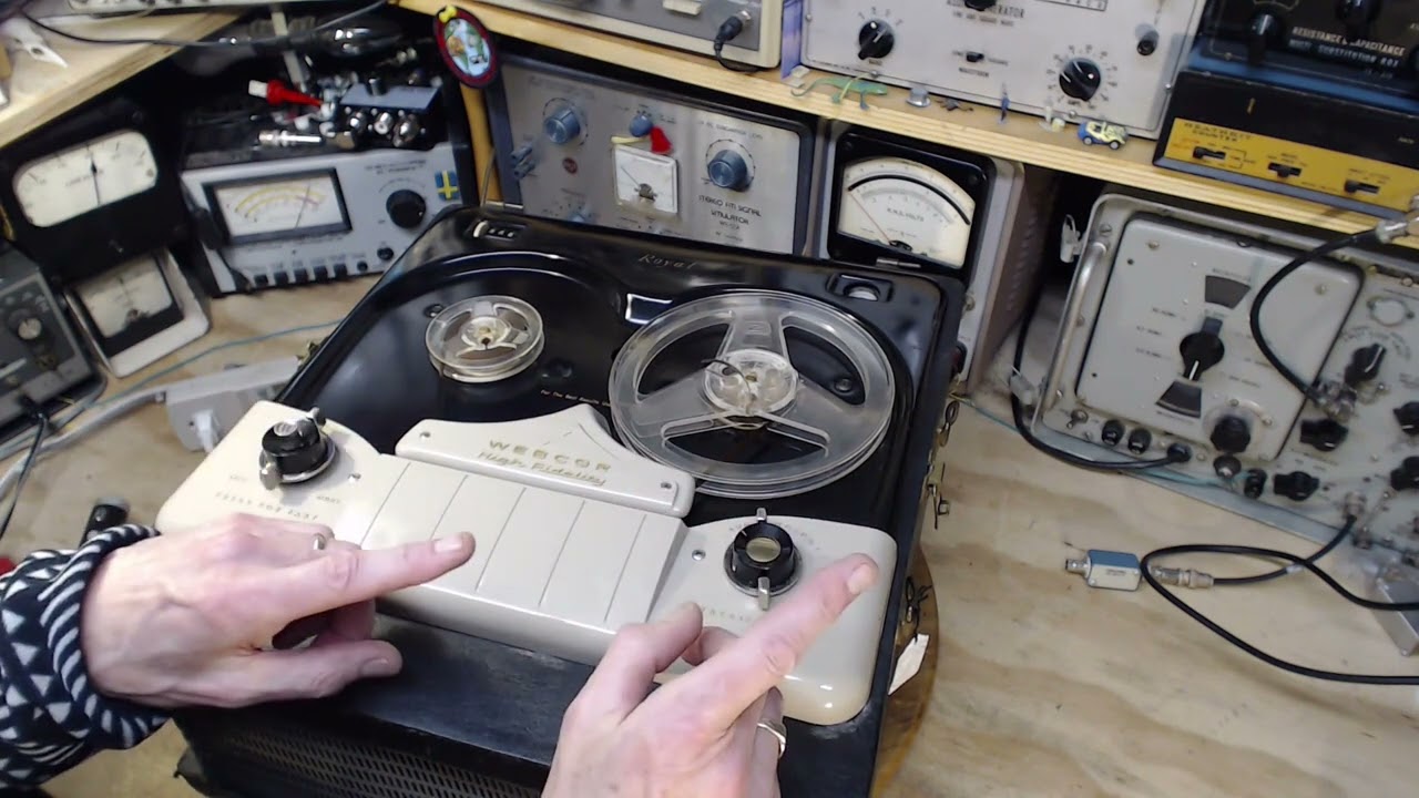 Видео №1 о ламповом магнитофоне Webcor High Fidelity — проверка и оценка