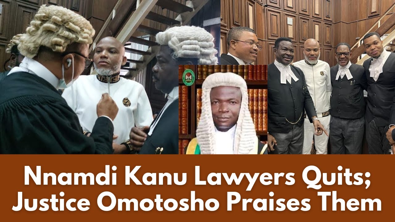 Nnamdi Kanu's Lawyer Dumps Kanu Over Alleged Interference in Court; Justice Omotosho Commends Them.