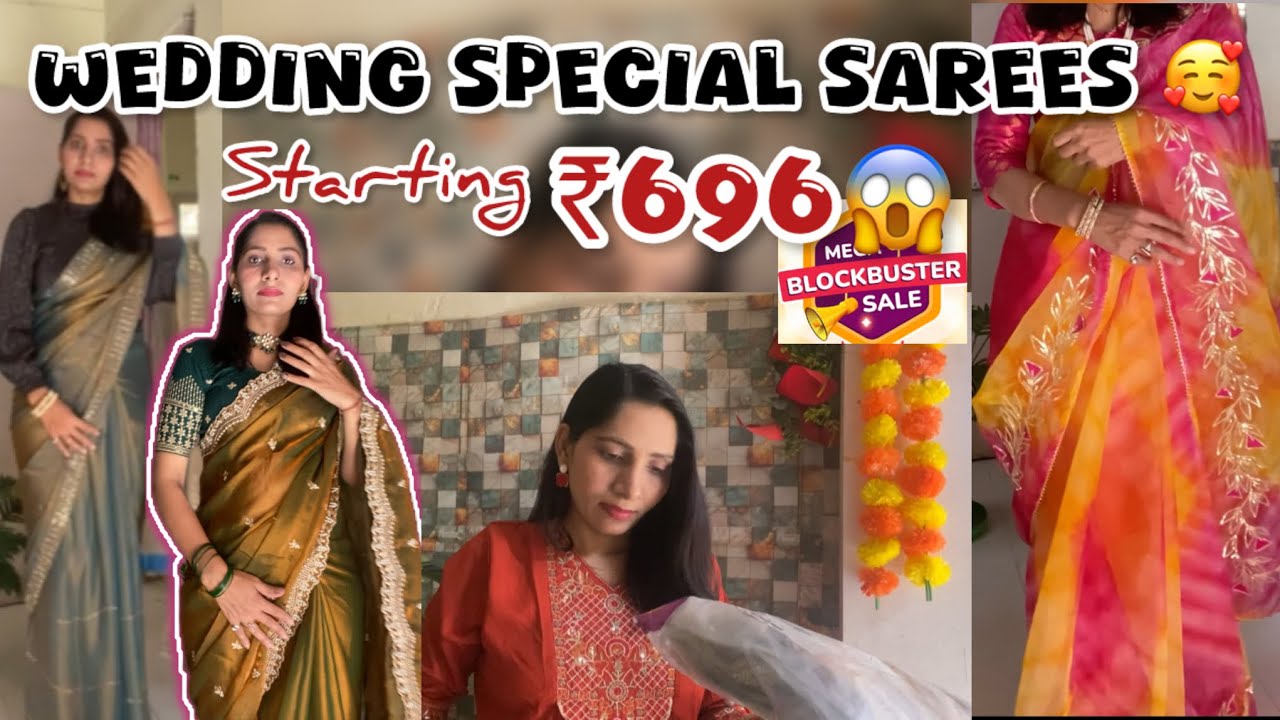 2026 Wedding/party special sarees under budget🥰| Meesho saree haul | #affordable #saree #meesho 
