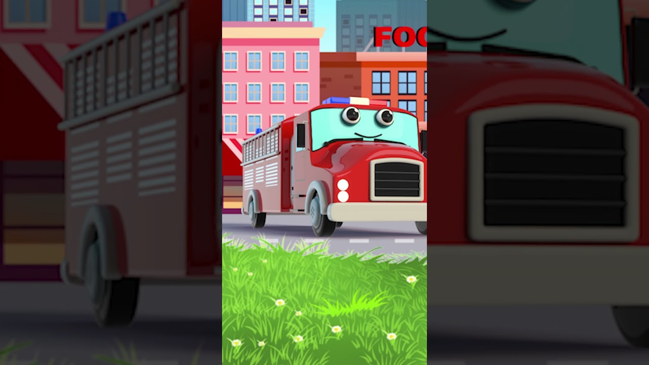 Colors on Wheels 🚒 | Fire Brigade in Red & Truck in Orange! | #KidsShorts #LearnColors