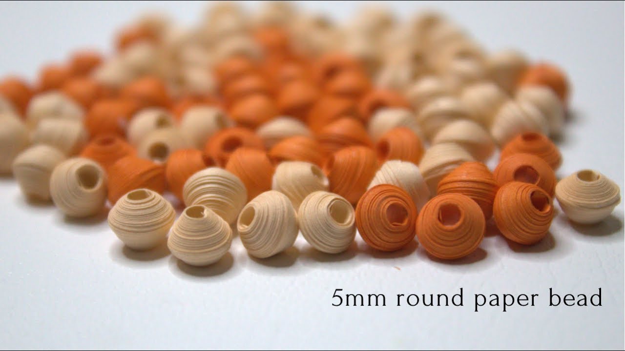 How to roll 5mm round paper bead