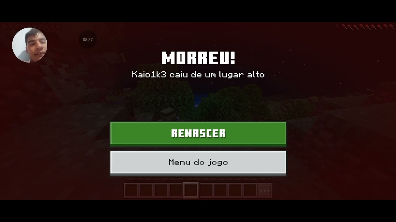 Primeiro vídeo de  minecraft deu tudo errado 
