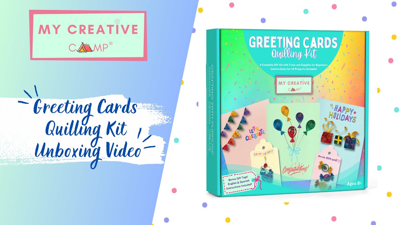 My Creative Camp Greeting Cards Quilling Kit Unboxing Video