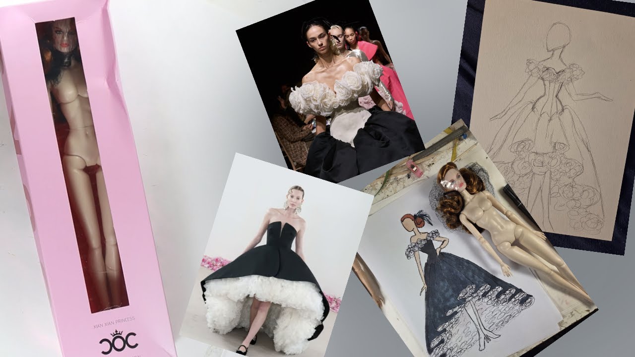 From a Xian Xian Princess to a dollsized Giambattista Valli knock off / Doll repaint