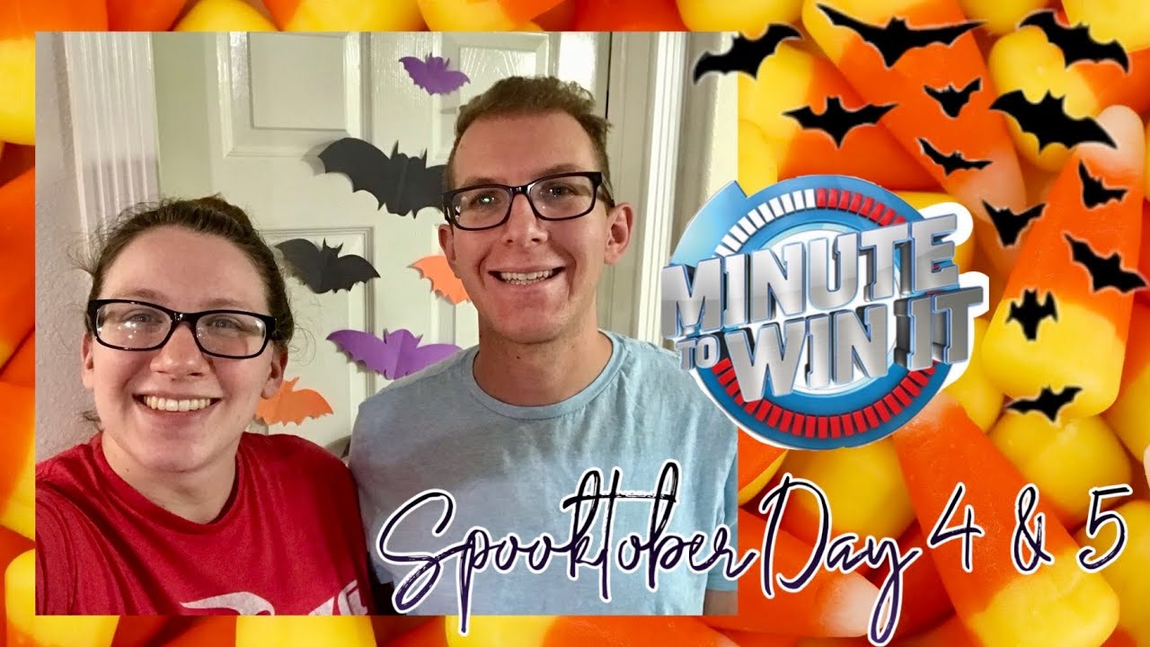Candy Corn MINUTE TO WIN IT Challenges // Our home is getting BATTY