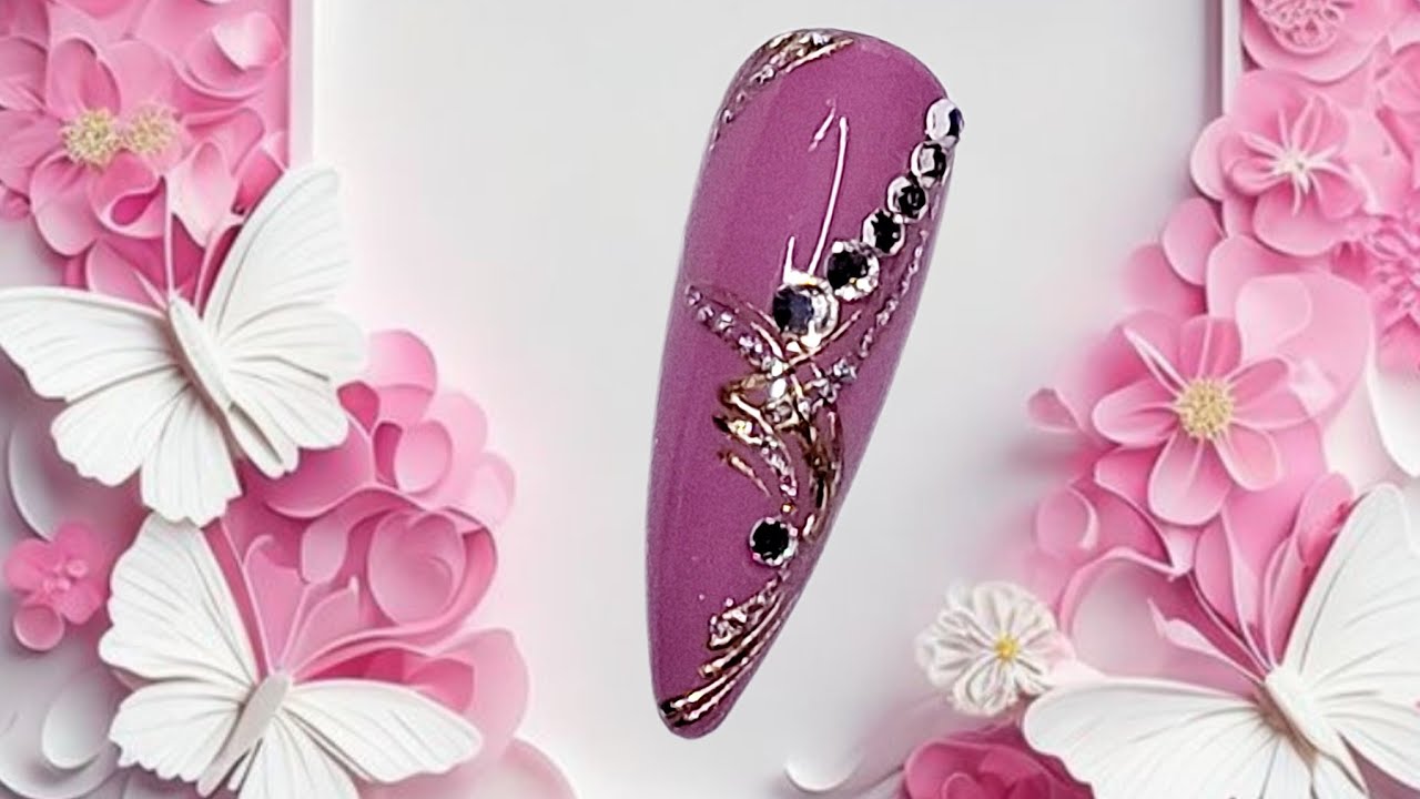  Праздничный весенний дизайн с хромовой гельевой краской. МК /Festive design with chrome gel paint. 